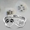 Anillo para Mascota con Circonita Incrustada, Super Lindo, Sencillo y de Moda, Anillo de Pata Personalizado para Mujer, Más Vendido en Amazon Transfronterizo