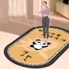 Cuerda de Saltar Fitness Alfombrilla Insonorizada Amortiguadora de Impactos Alfombrilla de Entrenamiento de Barro de Diatomeas Alfombrilla de Yoga Interior para el Hogar Antideslizante Silenciosa Alfombrilla Ovalada para el Suelo