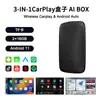 Adaptador Carplay Aibox Caixa de Conectividade para Central Multimídia do Carro Projeção de Tela Espelhada HDMI Android 13 Caixa Carplay