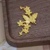 Nuevo colgante de mariposa y flor de aleación, accesorios para horquilla de estilo antiguo DIY, adorno colgante de borla, materiales para joyería al por mayor