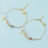 Pulsera de Estrella y Luna de Diamante Brillante de Cristal de Ensueño Chic Celebridad de Internet Chica Harajuku Pulsera Súper Hada Estudiante Estilo Bosque Pulsera Simple