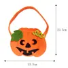 Bolsa de Dulces de Halloween, Accesorio de Fieltro, Accesorio de Disfraz, Bolsa Portátil de Calabaza para Niños, Cesta de Calabaza, Bolsa de Tela