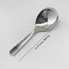 Cuchara de Servir de Acero Inoxidable 304 con Textura Martillada, Cuchara Sopera de Cabeza Grande para Uso en Hotel y Hogar, Disponible con Mango Largo o Corto