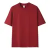 Talla Europea Estilo Americano Camiseta de Manga Corta 200g Camisa Cultural Atuendo de Pareja Color Sólido Talla Grande Unisex Algodón Fábrica Venta al por Mayor