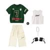 Ropa de moda hip-hop para niños ropa de práctica hiphop para niños verano niños hip-hop americano manga corta ropa para actuación del 1 de junio