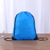 Mochila com Cordão de Poliéster para Eventos ao Ar Livre, com Bolso de Cordão, para Homens e Mulheres, Mochila Esportiva Impermeável com Logo Personalizado