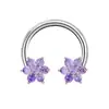Aço Inoxidável Anel de Nariz Flor de Ameixa Seis Pétalas Anel C Anel Ferradura Anel de Septo Nasal Fabricante Atacado Joias de Piercing