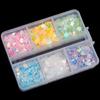 Produtos novos transfronteiriços lantejoulas para nail art pó glitter de concha misturado em caixa adesivos faciais adesivos de unha material decorativo DIY