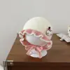 Gorro de Bebé Estilo Otoño e Invierno Princesa Súper Lindo Gato Niña Cálido de Lana con Lazo Protección para los Oídos para Bebés Niñas