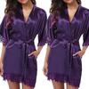 Comercio Exterior Talla Grande para Mujer Europea y Americana Amazon Sexy Pijama Camisón Bata Talla Grande Suelta Grande Elástica Bata Camisón
