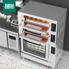 Horno Eléctrico Mengshi Horno Comercial Grande para Hornear Pan Horno Multifuncional para Hornear Pasteles de Luna Pizza Caja de Fermentación Horno