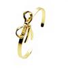 Pulsera Transfronteriza para Mujer Brazalete de Lazo Brazalete Geométrico Abierto Joyería de Cobre Chapada en Oro Estilo Bohemio