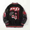 Uniformes de Béisbol de Primavera y Otoño para Hombres y Mujeres Chaquetas Retro de la Alta Calle Americana Tendencia Ins Tops y Chaquetas Casuales Holgados de Manga Larga