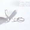 Pendientes de Corazón de Plata 925 para Mujer, Pendientes de Aro Sencillos, Pendientes de Lujo Ligero de Gama Alta, Joyería de Moda de Nicho Ins, Regalo de Cumpleaños