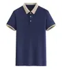 Camisas Polo de Estilo Europeu e Americano para Comércio Exterior Transfronteiriço com Gola, Camisetas de Negócios com Gola, Camisas Polo Masculinas de Manga Curta em Blocos de Cor, Feitas Sob Medida