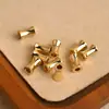 Contas Espaçadoras de Bambu Cor Cobre Banhadas a Ouro 18K Conserva-Cor para Pulseiras, Colares e Acessórios de Cintura Feitos à Mão para DIY Materiais de Joalheria