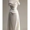 Vestido de Novia Ligero sin Tirantes de un Hombro 2026 Nuevo Otoño Comercio Exterior Amazon Estilo Coreano Novia Blanco Vestido de Banquete de Noche