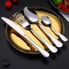 Cubiertos de Acero Inoxidable Transfronterizos Serie 1010 Cuchillo, Tenedor, Cuchara, Cuchara y Tenedor de Postre, Cuchillo y Tenedor de Bistec Estilo Occidental para Hotel