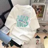 Camiseta de Verano Personalizada para Pareja, Corte Holgado, Manga Corta, con Estampado Creativo, Estilo Americano a la Moda, Versátil Camiseta de Manga Corta