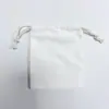 Bolsa de algodão com cordão e padrão espinha de peixe, caixa de presente para perfume e acessórios, bolsa pequena de algodão-linho à prova de poeira com padrão espinha de peixe