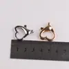 Gancho para llavero con cierre de langosta en forma de corazón de metal de 26 mm, material accesorio DIY para bolsos y joyería