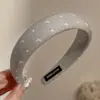 Faixa de cabelo da moda e estilosa na cor café para mulheres, faixa de cabelo versátil de alta qualidade, faixa de cabelo antiderrapante para lavar o rosto, acessório de cabelo estilo coreano