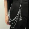Cadena de Cintura de Metal para Joyería Transfronteriza Europea y Americana Cadena para Pantalones con Colgante de Telaraña Fresca de Moda Hip Hop Cadena Múltiple en stock Mayoreo