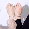 Pulseras de Nudo de Bambú para Pareja, Una para Hombre y Otra para Mujer, Gama Alta, Nicho, Lujo Ligero, Pulseras Tejidas de Resina, Regalo de San Valentín