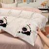 Funda de edredón de tela cepillada estampada, una sola pieza, hipoalergénica, suave y lavable de algodón, adecuada para camas individuales o dobles, para uso doméstico