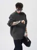 Nuevo Suéter de Punto Polo Estilo Coreano Otoño e Invierno Estilo Riqueza Vieja Perezosa para Hombre Suéter Casual Holgado Simple con Cuello
