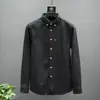 Camisa de Rayas de Suministro Especial Transfronterizo para Hombre, Nuevo Estilo Coreano, Moda Tendencia, Corte Ajustado, Guapo, Manga Larga, Camisa para Hombre, Otoño