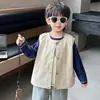 Chaleco para niños para niños, ropa exterior, nuevo estilo primavera y otoño 2026, chaqueta sin mangas versátil suelta japonesa de otoño para niños pequeños