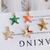 DIY accesorios de joyería de aleación al por mayor simple nuevo colorido parche de estrella de mar colgante aretes collar material accesorios