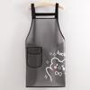 Delantal de TPU Transfronterizo para Cocina Casera, Estilo Delgado de Verano, Ropa de Trabajo Impermeable y a Prueba de Aceite con Dibujos, Delantal con Correa Resistente a las Manchas, Venta al por Mayor