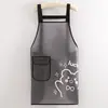 Delantal Impermeable y a Prueba de Aceite para Mujeres, Delantal de Cocina de TPU para Hombres, Ropa de Trabajo, Delantal Doméstico Semi-Transparente Resistente a las Manchas para Hombres, Catering