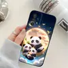 Adecuado para fundas de teléfono Samsung S26 Ultra, fundas protectoras A57, fundas suaves de TPU de panda lindo S24 y fundas con tema de luna S25 PLUS