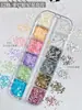 Macaron Estrela Lantejoulas Decorações para Nail Art Super Brilhante Ultra Fina Colorida Estrelas de Cinco Pontas Pontos Tamanho Misto Glitter para Unhas