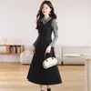 Vestido de punto vintage estilo francés para mujer Otoño 2026, vestido nuevo fresco y único de otoño e invierno