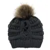 Outono e inverno de 2020 Novo AliExpress Chapéu de tricô com pompom de lã removível Europeu e Americano chapéu quente de lã oco para senhoras XX