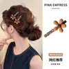 Presilha de Cabelo de Alto Padrão Coreana para Mulheres Presilha de Lã Estilo Retrô Outono Inverno Presilha para Franja Presilha Fofa de Coração Acessórios de Cabelo Adorno de Cabeça