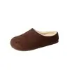 Novedad Otoño/Invierno 2026 Pantuflas Caseras para Niños Felpa Plus Calientes Estilo Birkenstock Suela Suave Sin Cierre Fondo Plano Pantuflas de Algodón