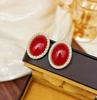 Pendientes de perla ovalada con aguja de plata, nuevos y modernos, estilo sencillo y elegante, accesorios de alta gama para mujer.