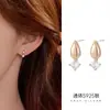Brincos Pequenos de Gota com Diamante Flash Banhados a Ouro K em Prata S925 para Mulheres, Design Simples e de Alto Padrão, Novo Design de Nicho