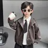 Chaqueta de Cuero para Niños Primavera y Otoño 2026 Nuevo Estilo Coreano Chaqueta Fresca y Elegante para Niños y Niños Pequeños Moda de Otoño
