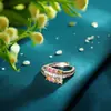 Suministro Exclusivo Transfronterizo de Anillos de Turmalina Natural, Anillos Incrustados con Pedrería, Joyería de Nicho de Lujo Ligero, Anillos Ajustables para Mujer