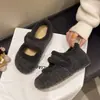 Zapatos estilo Birkenstock Cálidos de Felpa con Tacón Oculto de 5 cm Zapatos Peludos para Mujer Uso en Exteriores 2026 Nuevas Llegadas Otoño/Invierno Velcro Zapatos de Pan