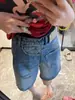 Shorts de Mezclilla Americanos Talla Grande para Mujer Verano 2025 Nuevo Verano Pantalones de Media Pierna para Gorditas mm Aspecto Adelgazante Cintura Alta Rasgados Pantalones de Cinco Puntos