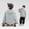 Ropa para Niños Zuoxi Sudadera para Niños 2026 Nueva Chaqueta de Otoño para Niños Camiseta de Manga Larga con Cuello Redondo para Niños Mayores Camiseta Base