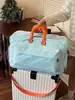 Bolsa de viaje de dos tonos de gran capacidad para viajes cortos, bolsa de mano, bolsa de mano para equipaje de mano en viajes de negocios, bolsa para deportes y fitness, bolsa de almacenamiento de viaje