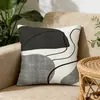 Funda de Almohada Serie Gris de Arte Abstracto Nórdico, Funda de Cojín Decoración Simple para el Hogar, Sofá y Cabecera de Cama, Admite Personalización